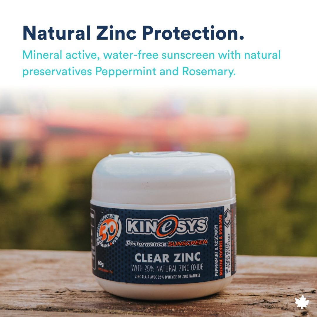 KINeSYS Mineral Zinc Oxide Sunscreen SPF 30, 60 g | SPF 30 mineral
