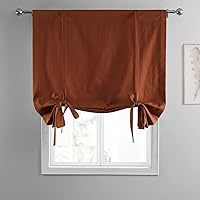 Vista 3 de HPD Half Price Drapes Cortinas enrollables de algodón liso para oscurecer la habitación, cortinas enrollables para sala de estar, cocina, 46 x 63