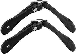 KUIDAMOS Genuine Leather Spur Strap Less Scar Equestrian Anti Allergy(Black)