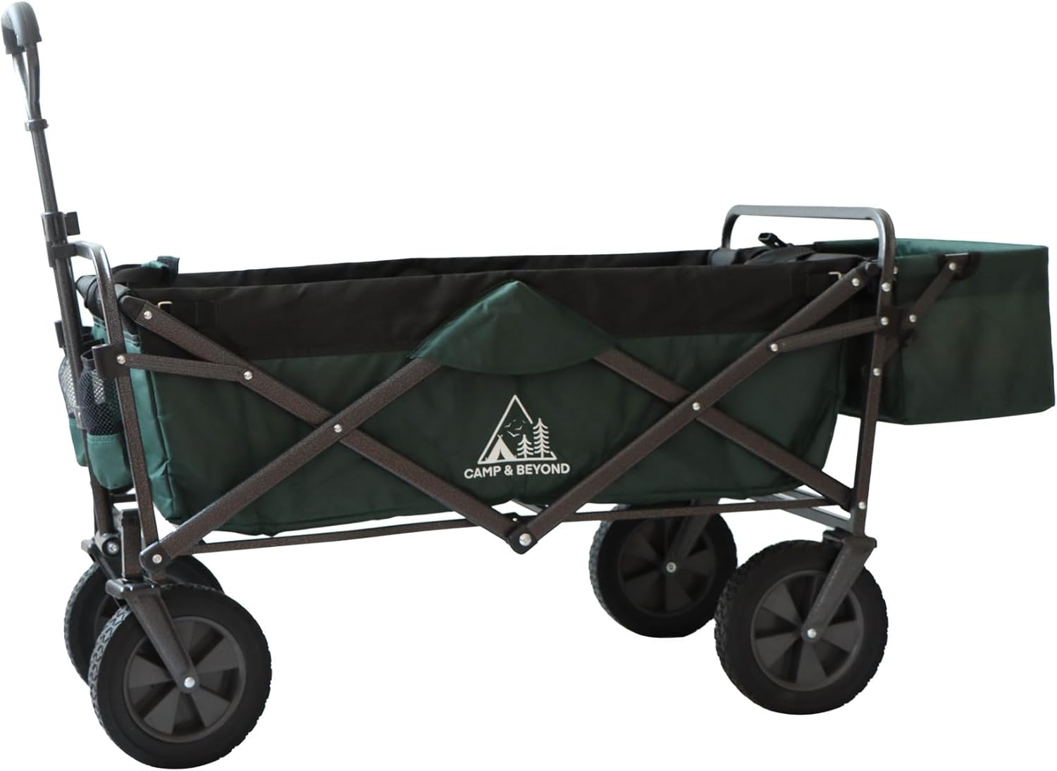 Folding Beach Wagon Garden Cart Sport Storage Utility 4 Wheel Buggy w/Canopy