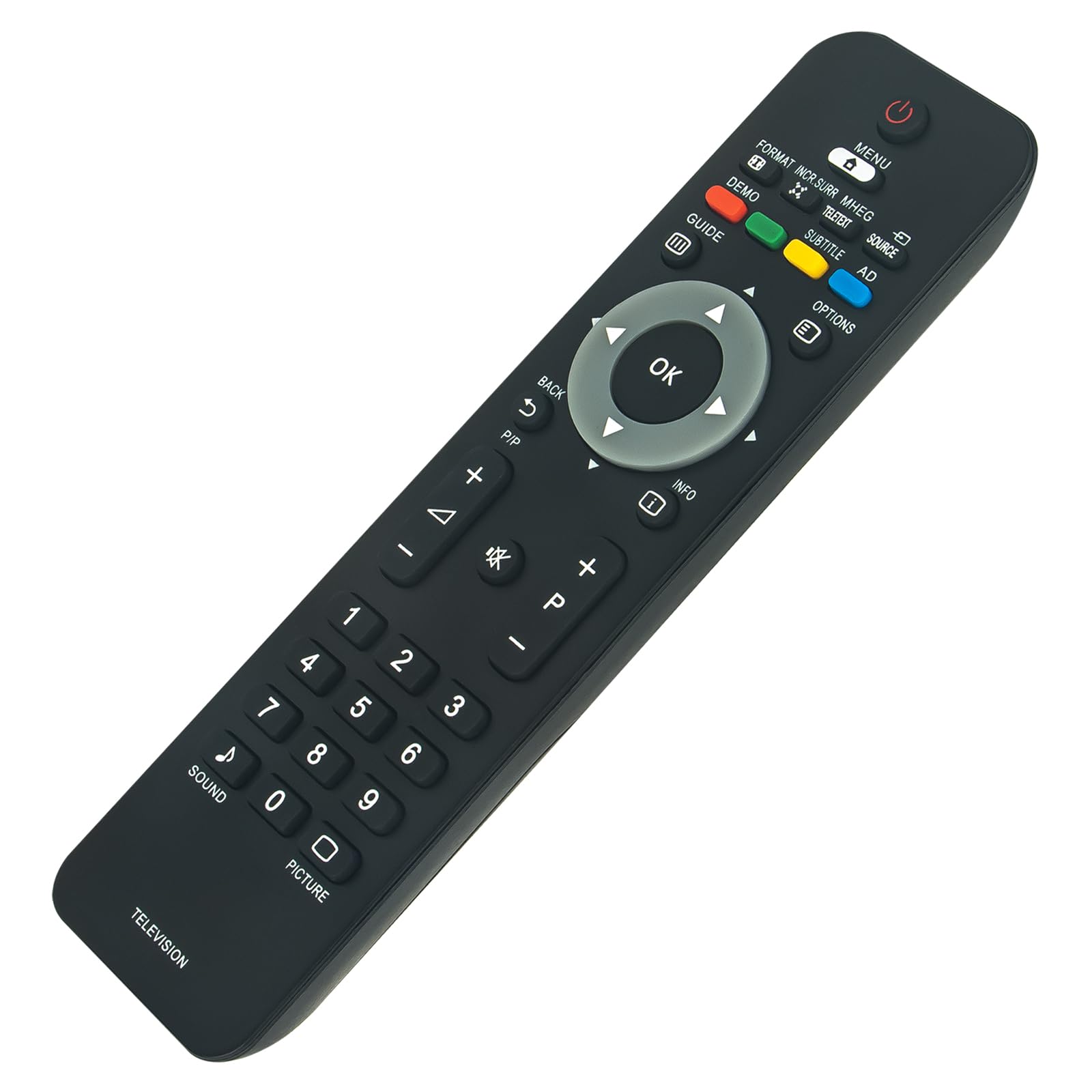 VINABTY 242254902454 Remplacer La Télécommande Pour Philips 4K OLED LCD HDTV 42PFL3604H 42PFL3604H/12 42PFL3605 42PFL3605/60 42PFL3605H/12 42PFL3704 /12 47PFL3605H/12 47PFL3605H/60 32PFL3605/60