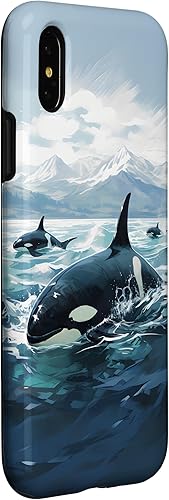 Miniatura 9 de iPhone 13 Pro Orca Whale Family Natación en el Mar Ártico