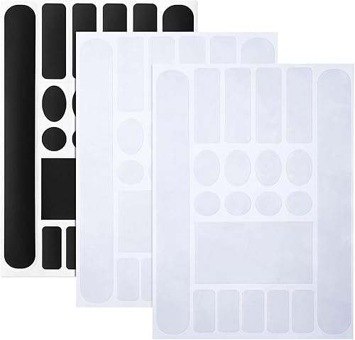 Outus 3 piezas de protector de cadena para bicicleta, protector de marco de cadena, protector de película adhesiva para cadena de bicicleta, marco