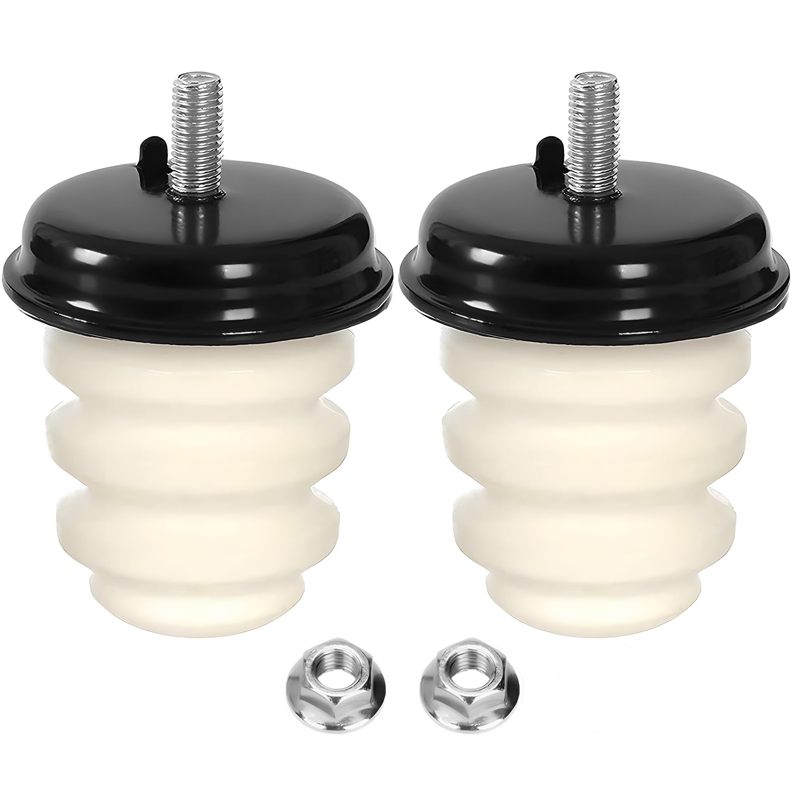 Gagsu Rear Axle Bumper with Nuts 15712438 523-049 Compatible with Chevy Silverado 1500 and GMC Sierra 1500 Rear Jounce Bumper 1999-2007 (white)