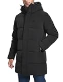 Mens Long Winter Coat Hooded Waterproof Insulated Puffer Jacket Thicken Puffy Warm Down Windbreaker Parka