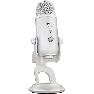 Logitech Creators Blue Yeti USB Microphone for Gaming, Streaming, Podcast, YouTube, Discord, PC, Studio Sound, Plug & Play-White Mist