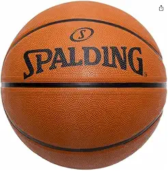 Bola de Basquete, Tamanho Padrão, Laranja, Borracha Reforçada, 74,9cm Circunferência, 580g, para Quadras Internas e Externas