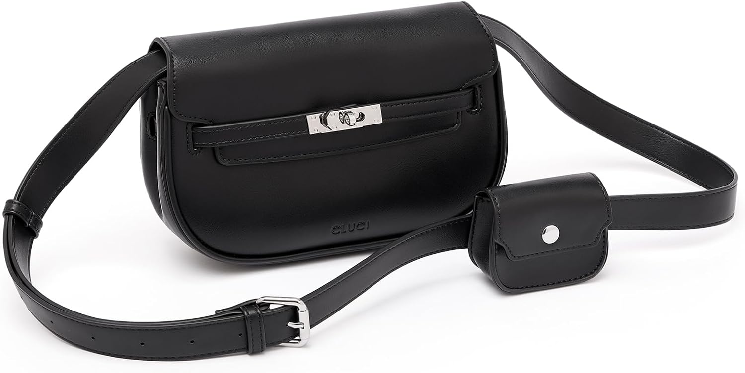 CLUCI Small Crossbody Purse for Women Compact Vegan Leather Purse with Multi Pockets Shoulder Handbags for Travel