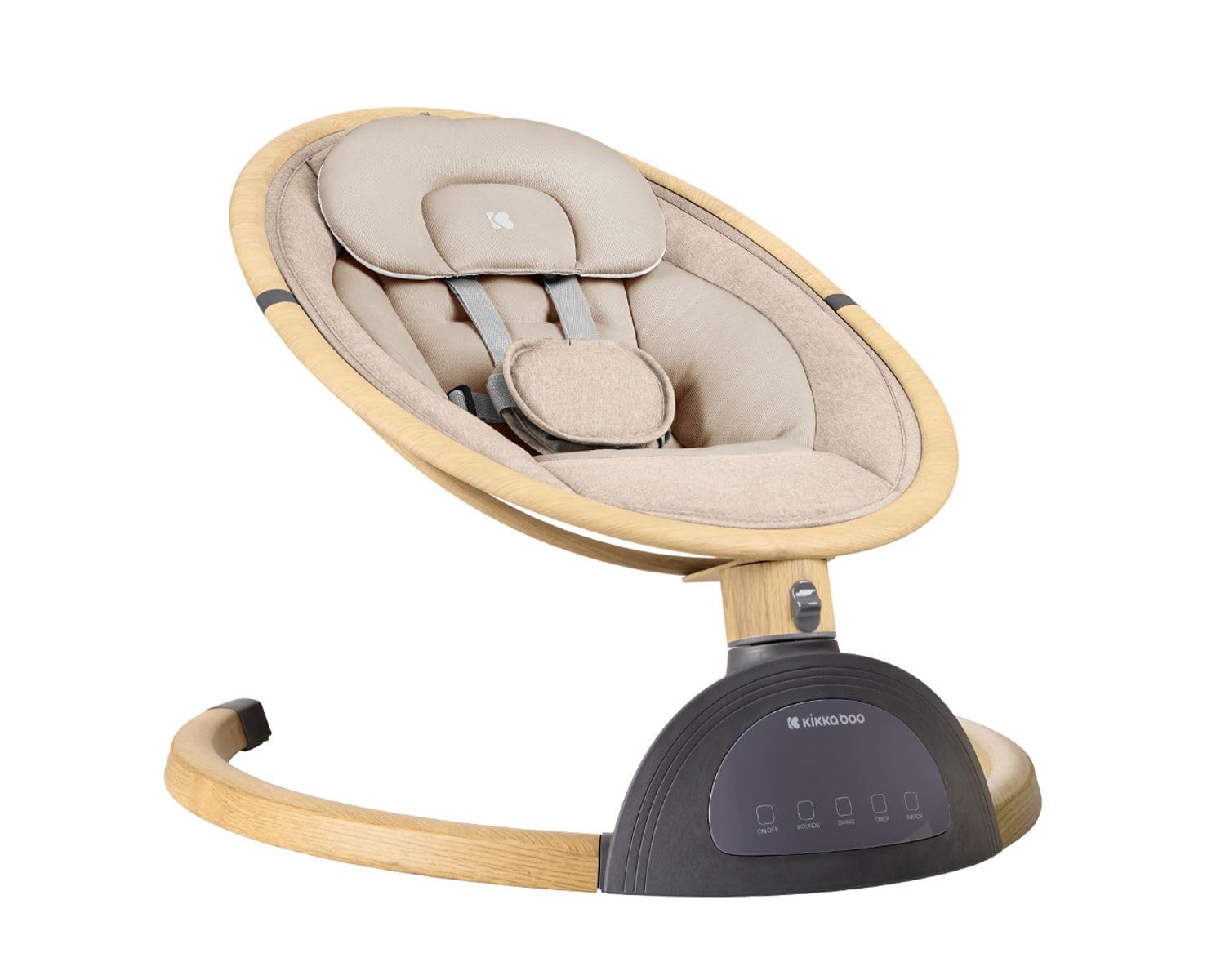 Kikkaboo Hamaca Ashlee eléctrica función Columpio mosquitera Mando a Distancia, Color:Beige