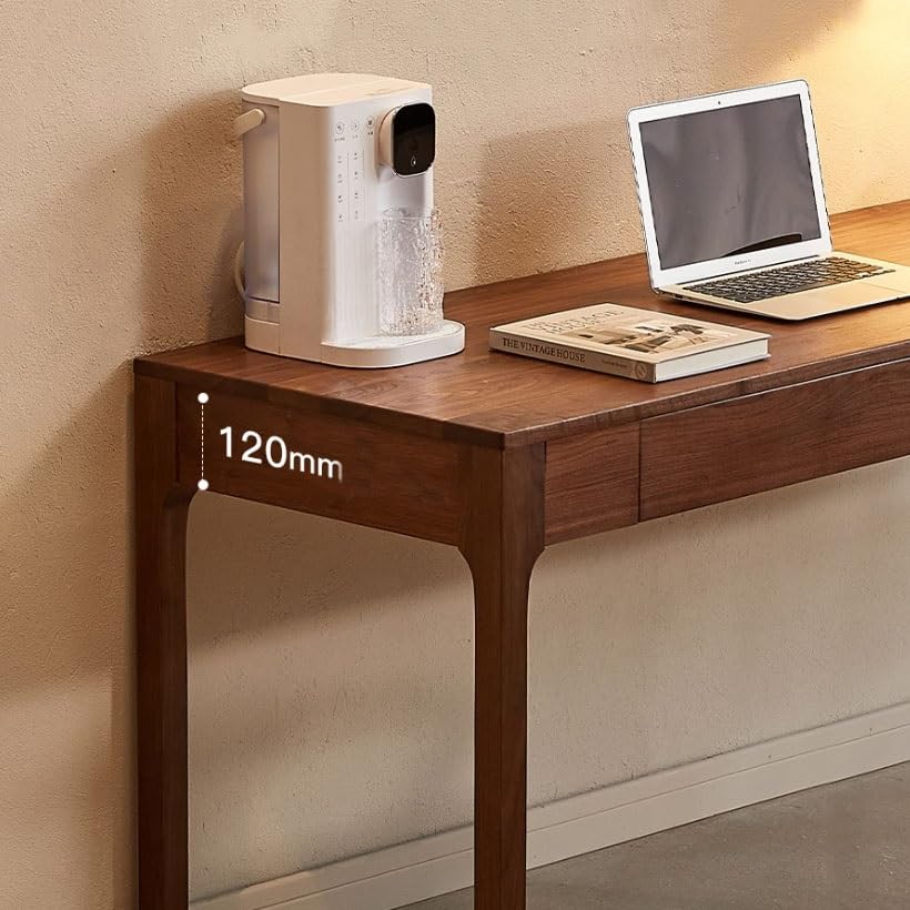 Scrivania da gioco moderna e minimalista, tavolo per PC in noce nero con supporto, 2 posti, ideale per casa e ufficio, perfetta per giocatori e professionisti