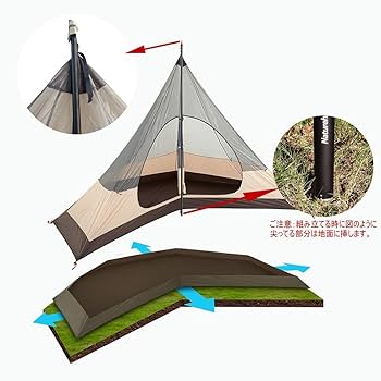 Amazon.co.jp: Naturehike アウトドアキャンプ用テント3-4人用