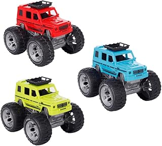 لعبة سيارات بلاستيكية للأولاد من ثري ايه، 3 قطع، متعددة الألوان، موديل 117-2