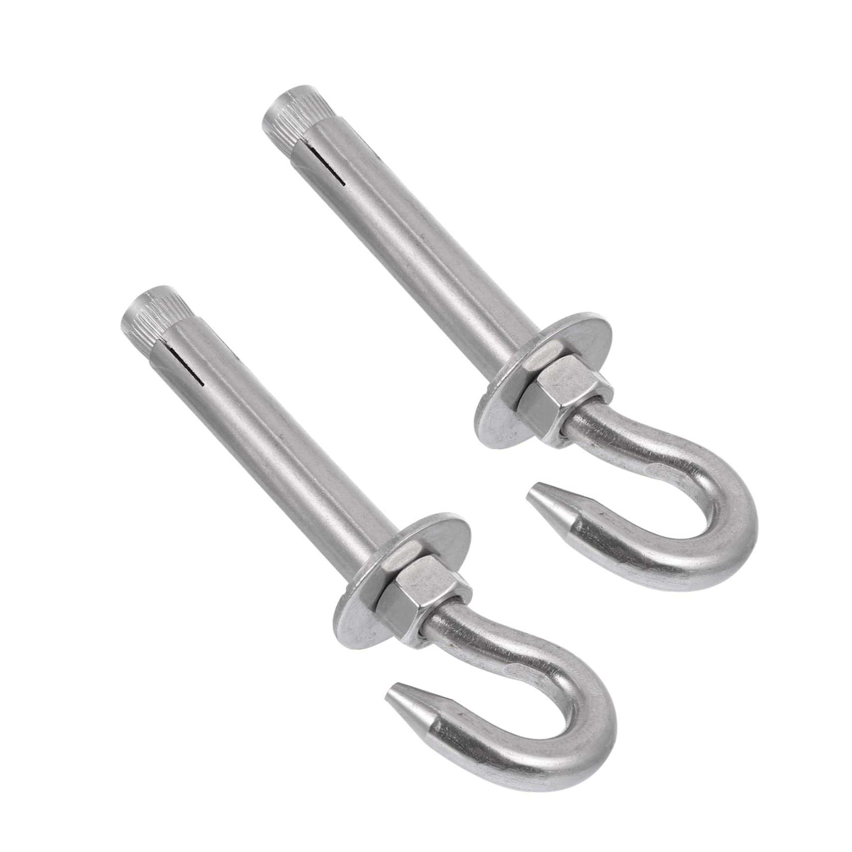 FUNOMOCYA 2 Pack Heavy Duty s Hooks Expansion Hooks Stainless Steel Outdoor Swing Hanger Concrete Bolts