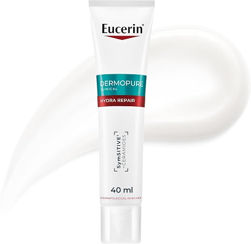 Eucerin DERMOPURE CLINICAL Hydra Repair Soothing Cream, Intense Hydration for Dry and Irritated Skin Caused by Treatment, Intensive Moisturizer with Ceramides, Fragrance-Free, 40ml