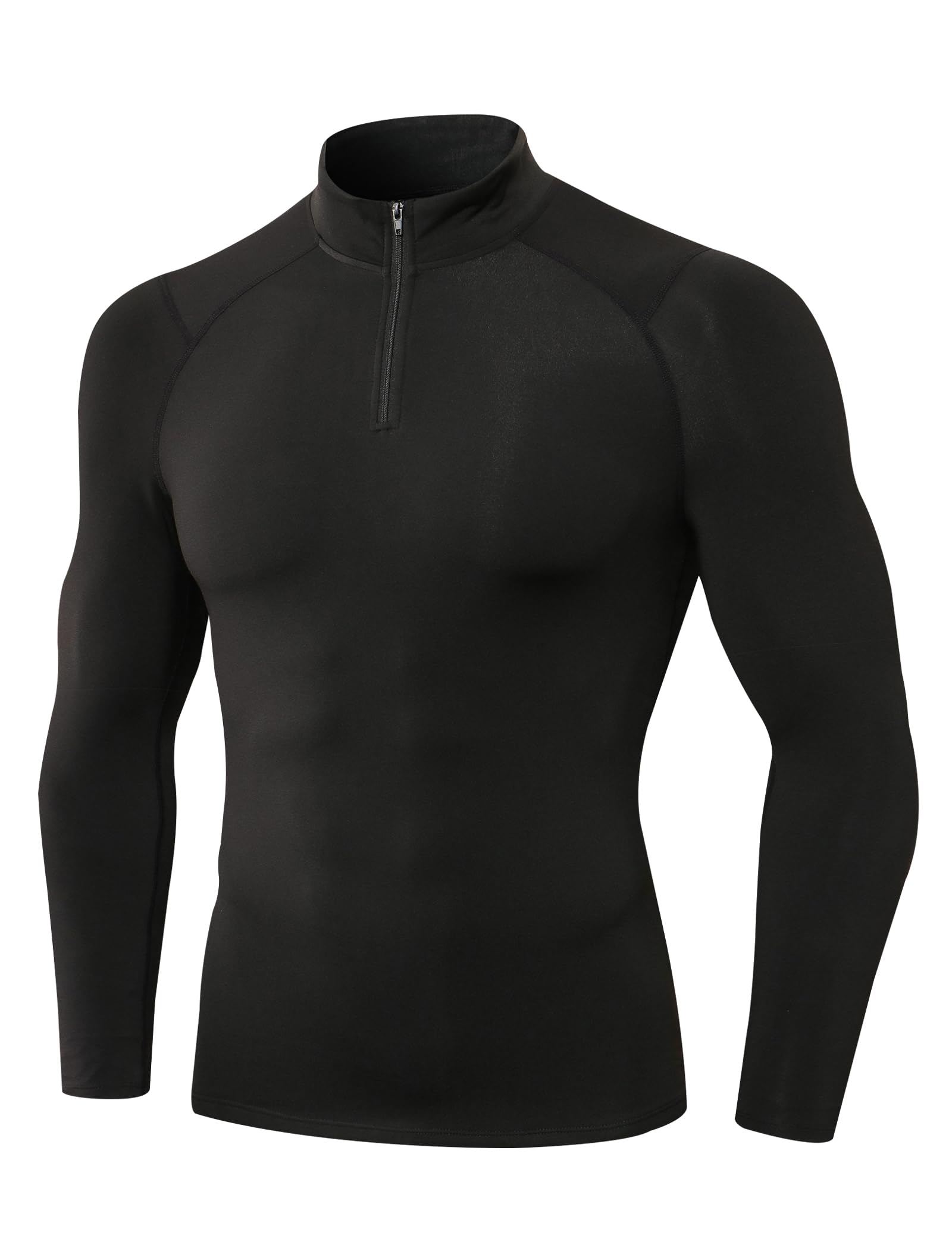 SPVISE Mens Thermal Compression Shirts Long Sleeve Fleece Lined Underwear Tops Cold Weather Running Gear Base Layer Winter