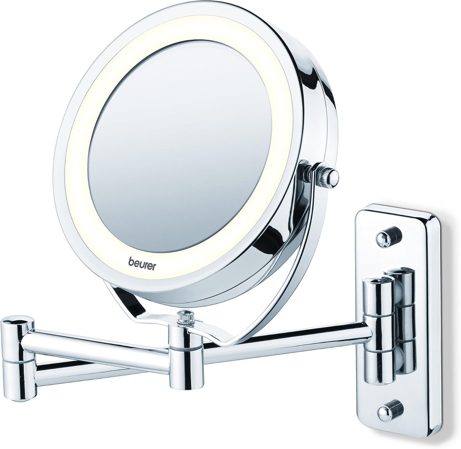 Beurer BS 59 Specchio Cosmetico da Parete, Orientabile e con Illuminazione LED