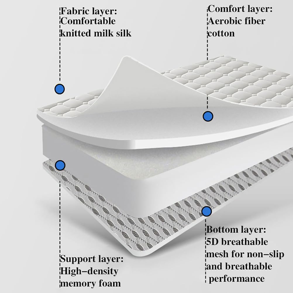 Genérico Colchón De 5 Cm/8 Cm De Grosor, Futón Japonés Plegable Y Portátil para Exteriores, Tatami Transpirable, Colchón De Suelo Enrollable para Invitados Acampar Dormir,White 5cm,80x190cm