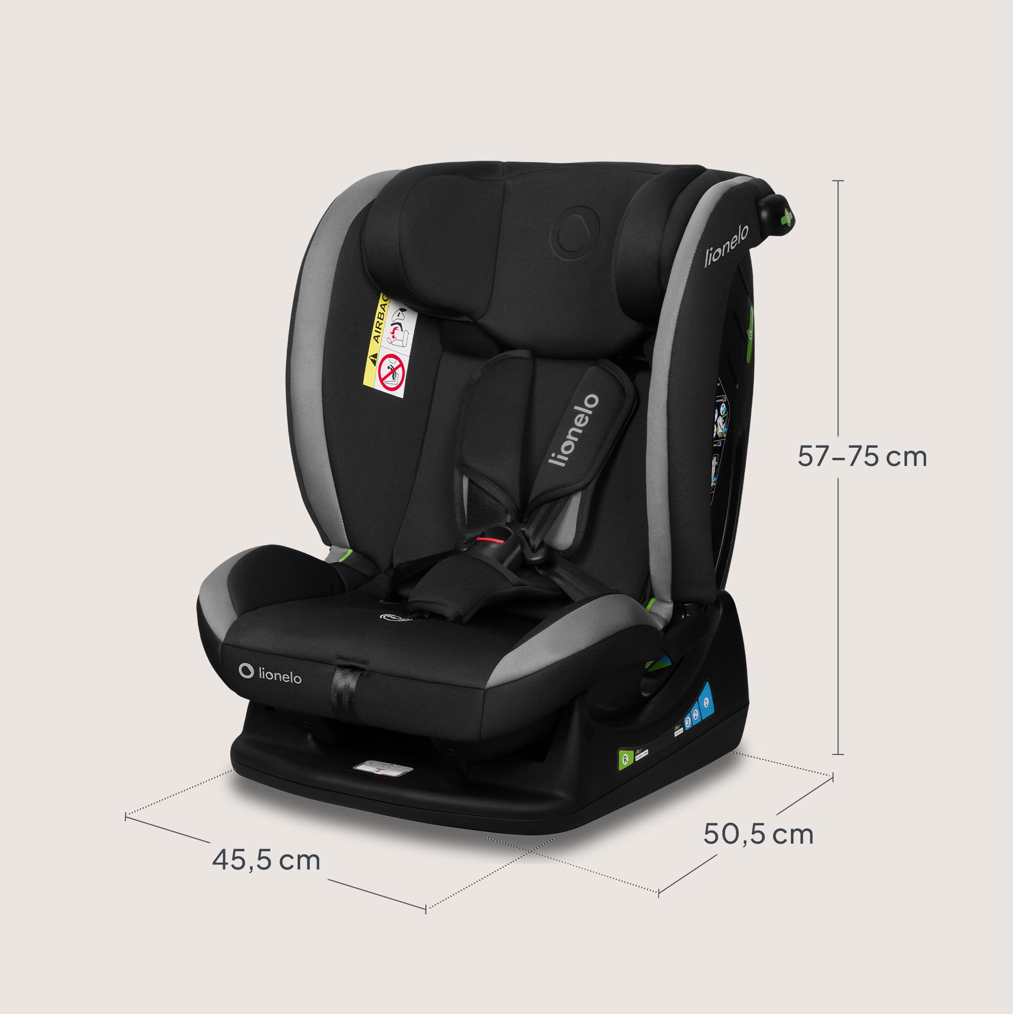 LIONELO AART I-SIZE Autositz für Kleinkinder 40-150 cm, R129 i-Size Standard