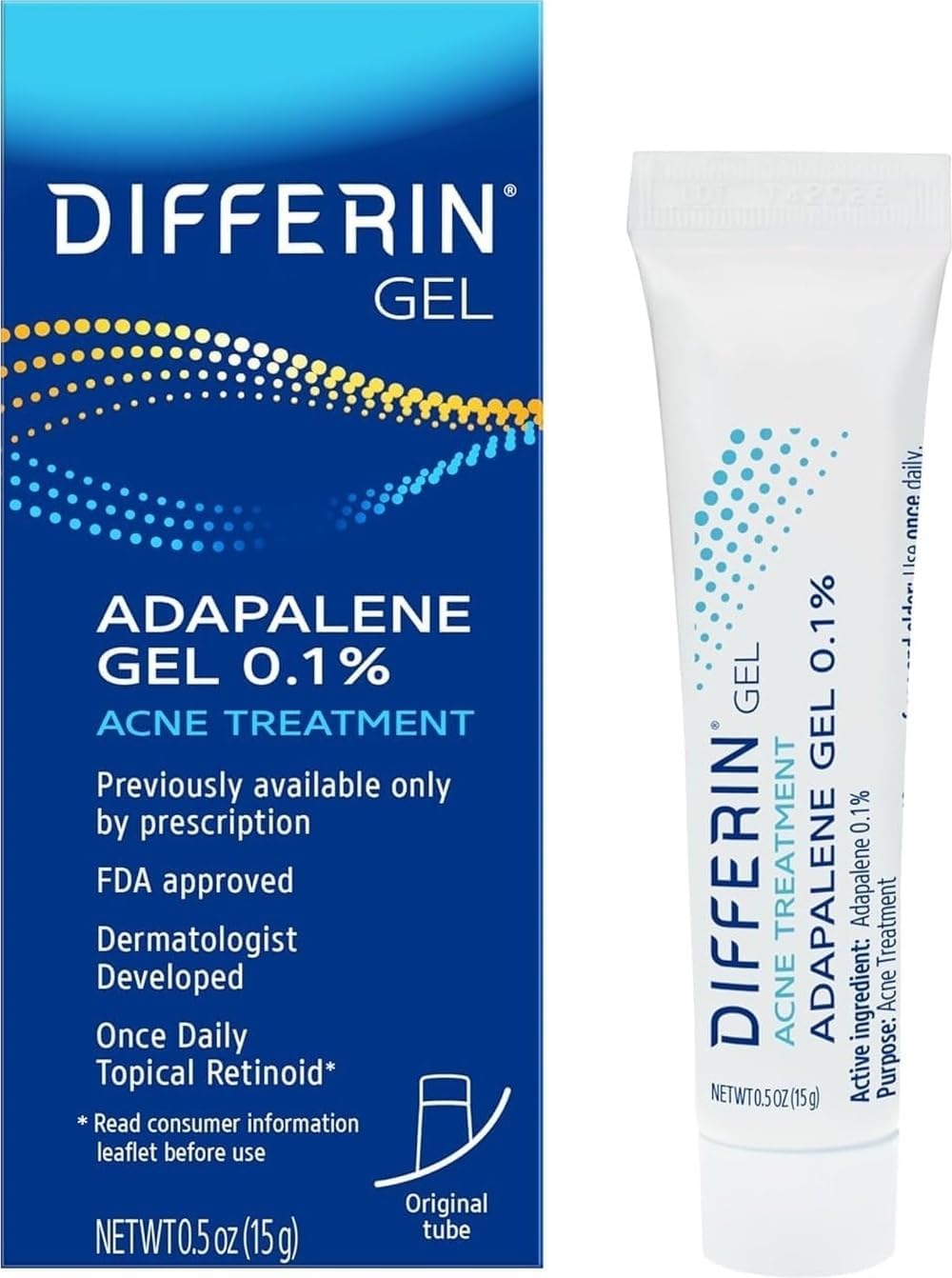 Differin Adapalene Gel 0.1% Acne Treatment