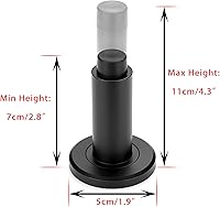Vista 3 de Sumnacon Tope de puerta ajustable y resistente, tope de puerta moderno de acero inoxidable con amortiguador de goma, tope de puerta de metal montado