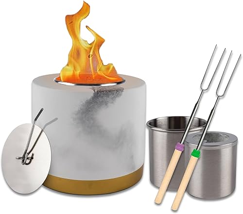 Cuenco portátil para fogata de mesa  Mini chimenea personal para exteriores, interiores, patio, barbacoa y jardín S'Mores, regalo para Navidad, disponible en Yaxa Peru