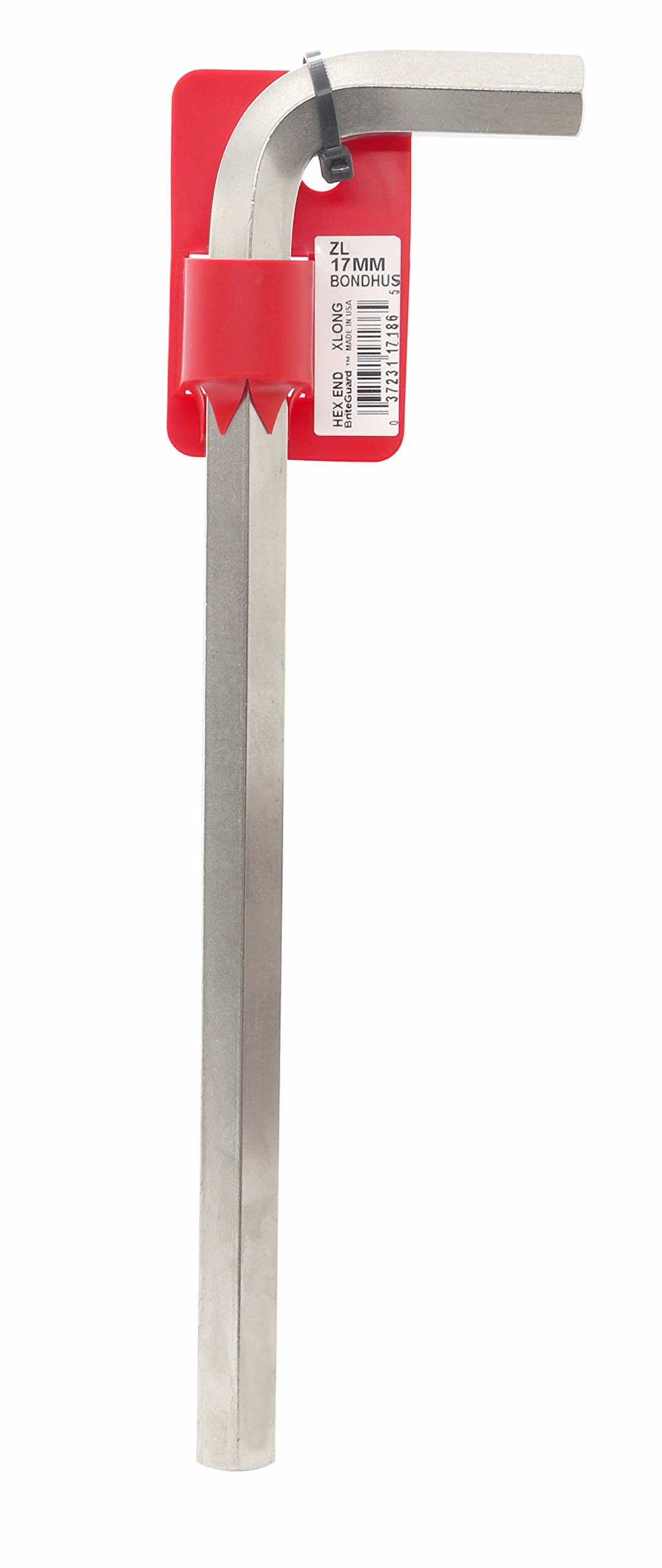 Bondhus 17186 Tagged y barcoded 17 mm con extremo de bola llave Allen de punta allen con Briteguard acabado, 280 mm