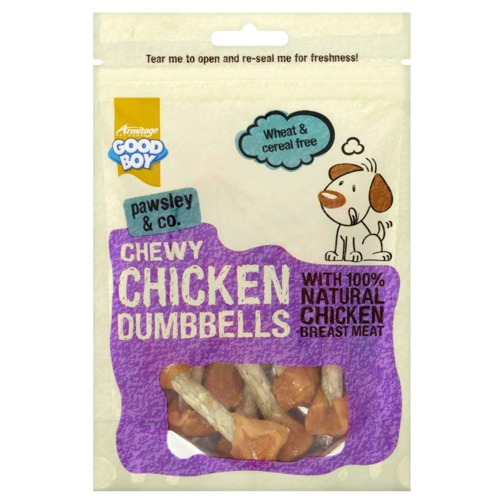 Good Boy Boys Brown 2 X Deli Chicken Fillet And Munchy Dumbbells Dog Treat 100G