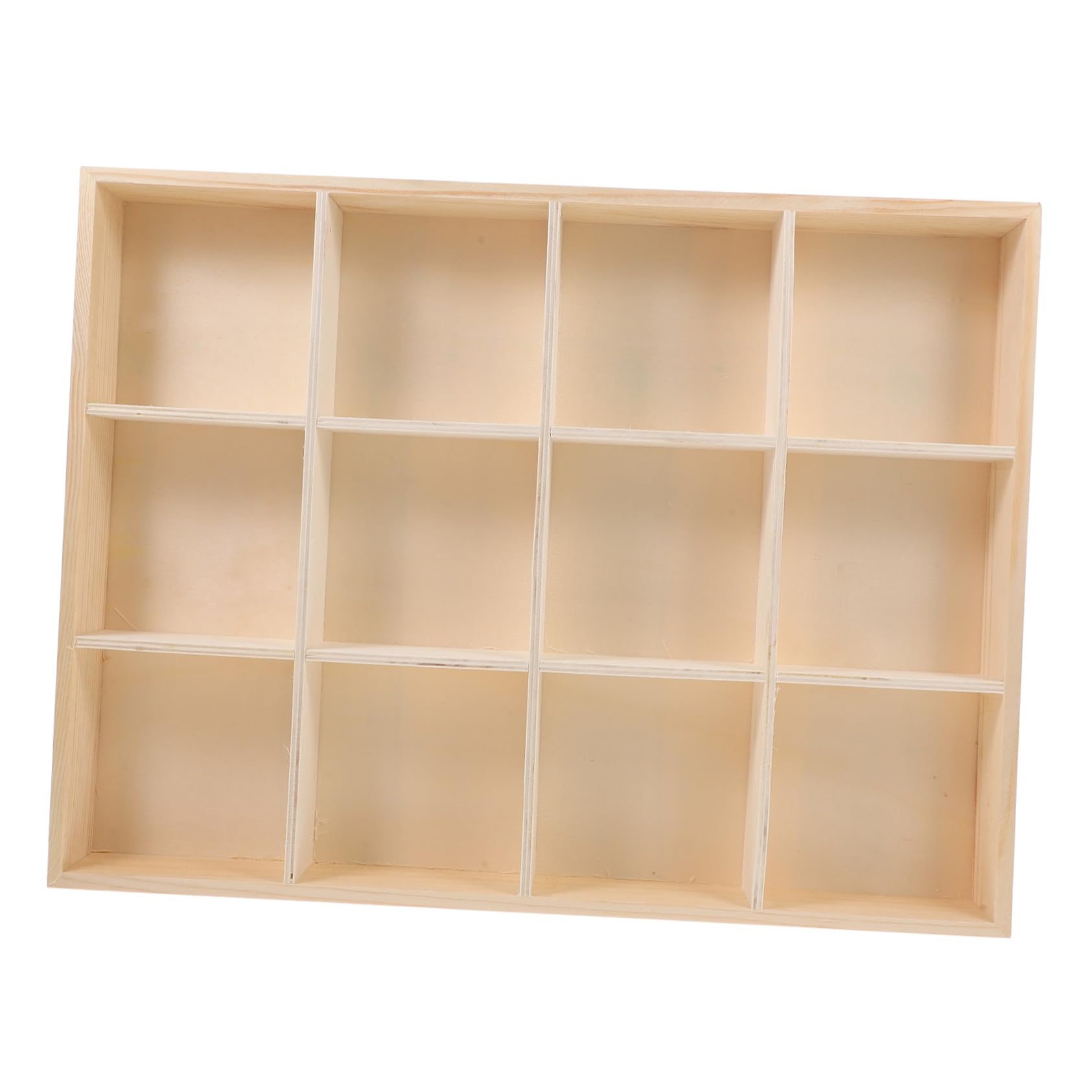 Caja Organizadora de Madera Multi Compartimentos Divisiones para Escritorio Organizador para Oficina Maquillaje y Accesorios Caja de Almacenamiento para Hogar