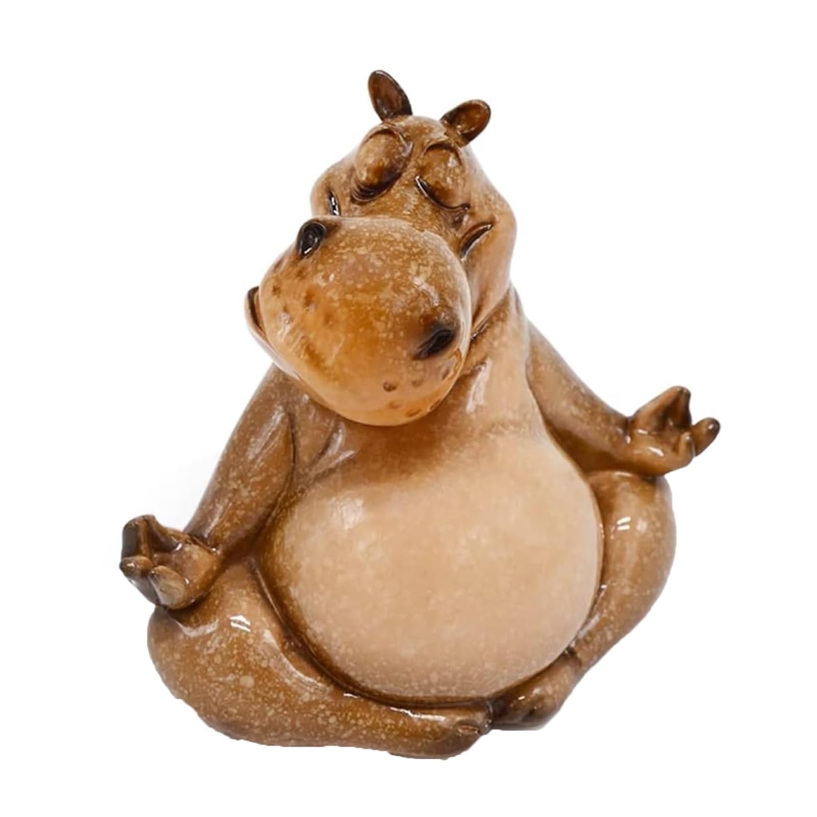 YUZDNM Desktop Art Statue Sculpture - Hippo Sculptures, Desktop Decoration Figurine, Animal Collect Ornaments, Meditation Hippopotamus, Decor Zen Room Decoration Desk Accessories