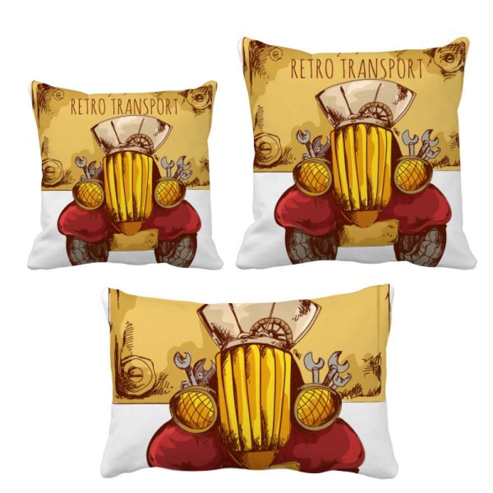 Coussin rétro vintage DIYthinker pour décoration canapé de salon