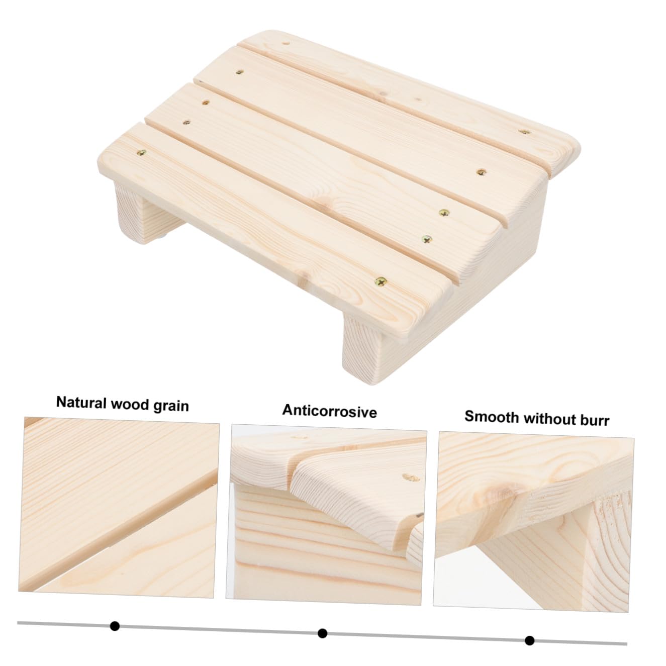 iplusmile Poggiapiedi Da Ufficio in Legno Massello 30x20x11 Cm Inclinato Supporto Poggiapiedi Ergonomico Portatile Per Casa e Studio
