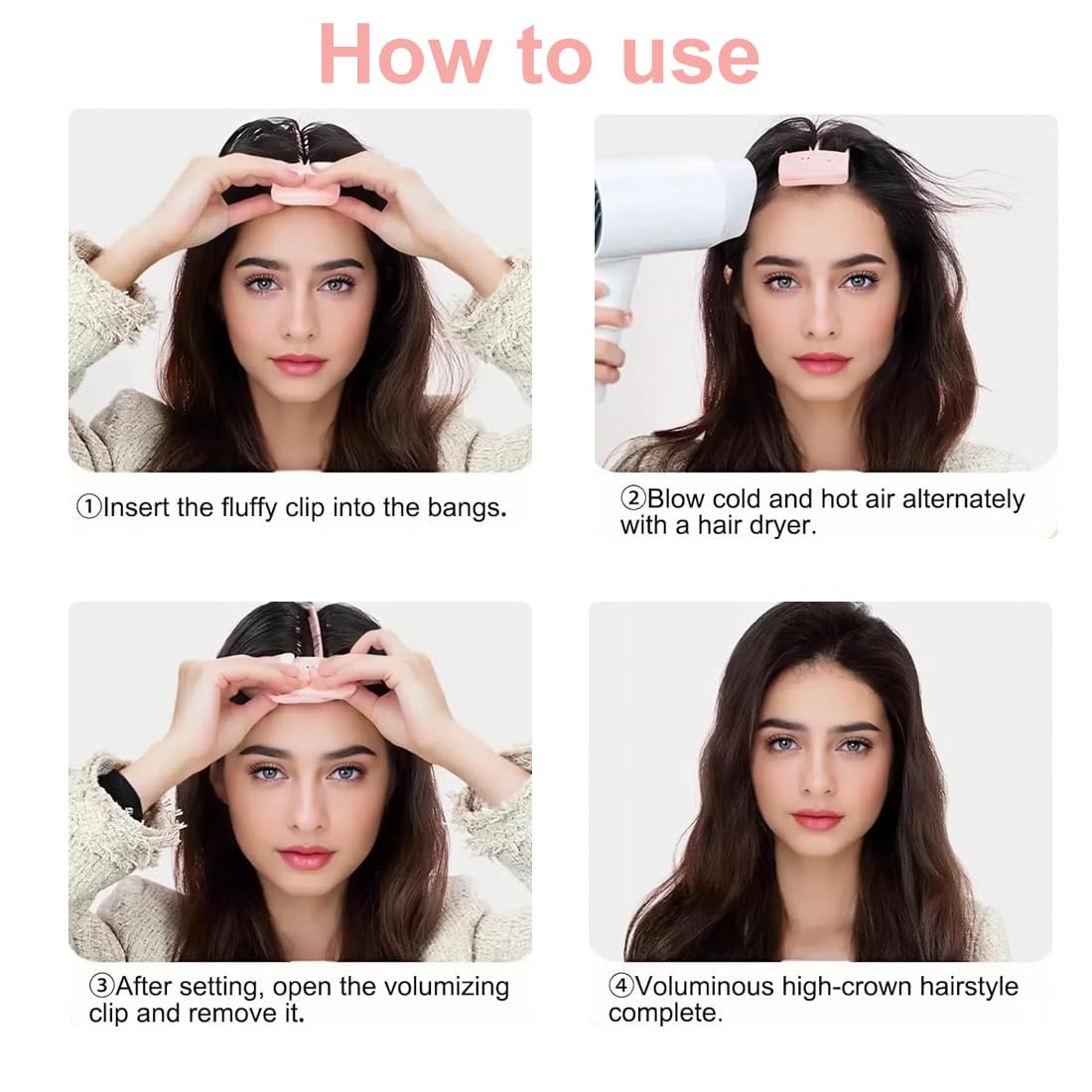 2 Pezzi Pettine per capelli, Clip Della Radice Del Volume, Pettine Per Radici Volume Dei Capelli Ricci, Fermagli per Capelli Volumizzanti Radici, Volume Della Radice Dei Capelli