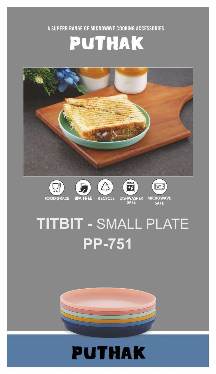 Colorful Dinner Plates Set of 6 - Durable & Dishwasher Safe -3