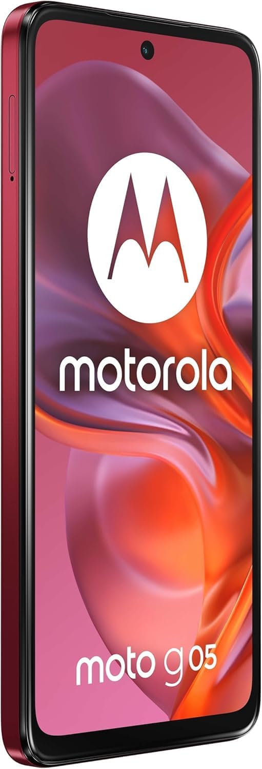 Motorola Moto G05 XT2523-2 Dual-SIM 128GB + 4GB RAM (GSM only | No CDMA) Factory GSM Unlocked 4G/LTE Smartphone (for T-Mobile, Metro, Tello, Mint, Ultra) International Model - (Red)