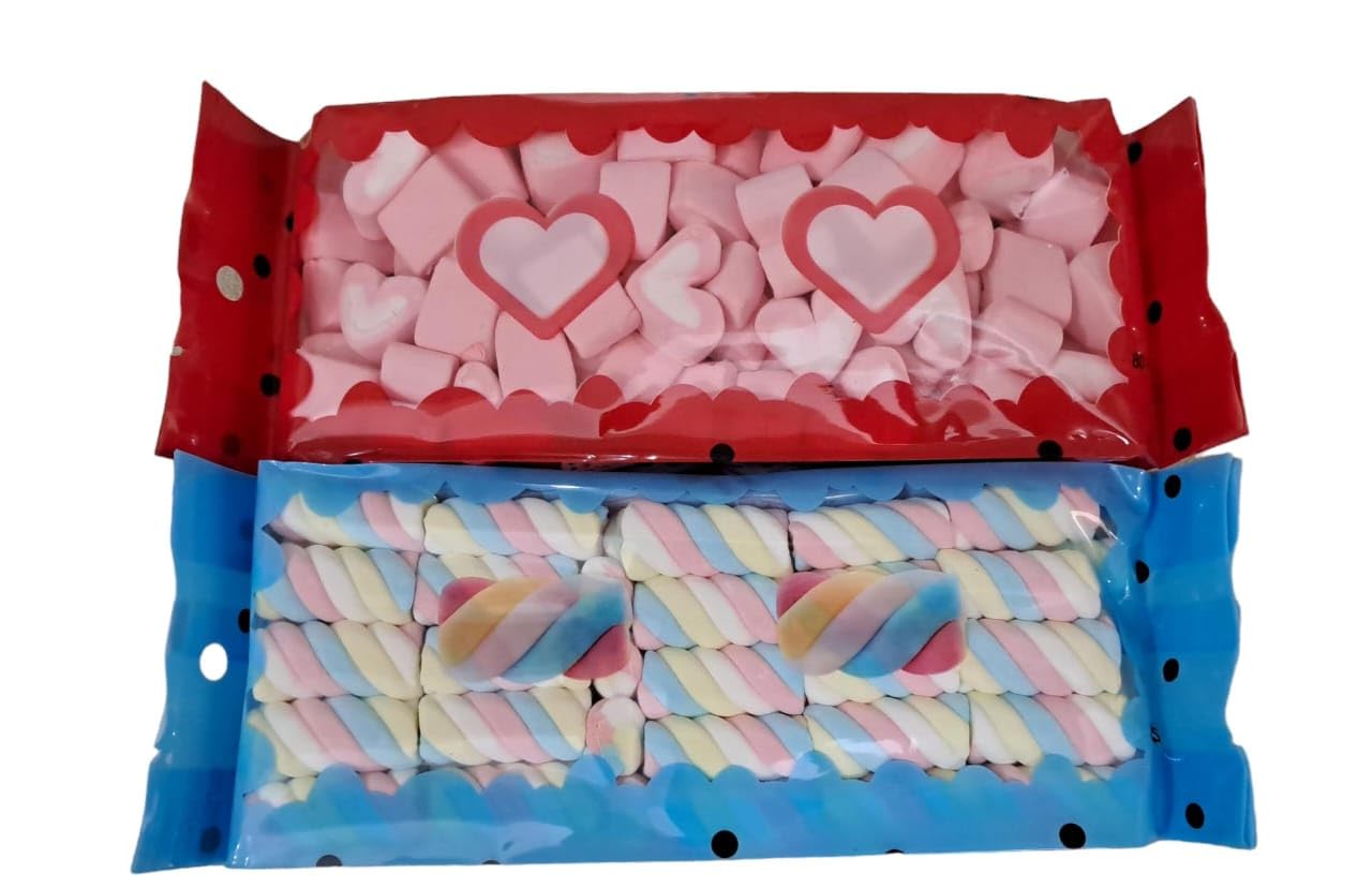 Happy Basket by Simran Marshmallow Candy (Pack of 2) (80 pieces/packet) (Design and outer packaging may vary)