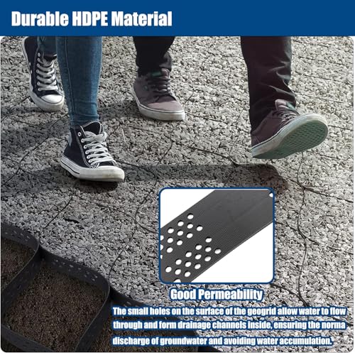 Stabilisateur de gravier pliable avec dalle de drainage 5 cm 1 x 6 m - 5