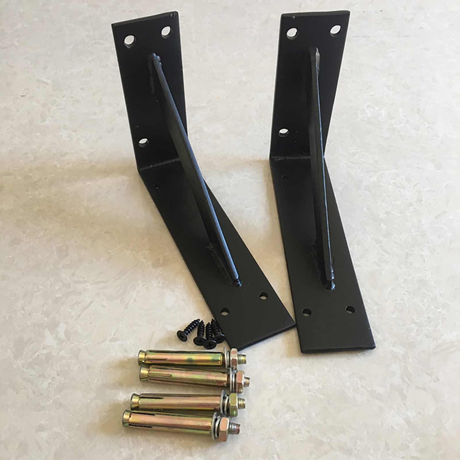 2 Stück Schwerlastkonsole,5mm Dick,Tragkraft 500 kg,Regalträger,Wandhalterung für Regalbrett,Metall Winkelkonsole für schwere Lasten Regale,Winkelträger für Wandmontage (35cm/13.7in)