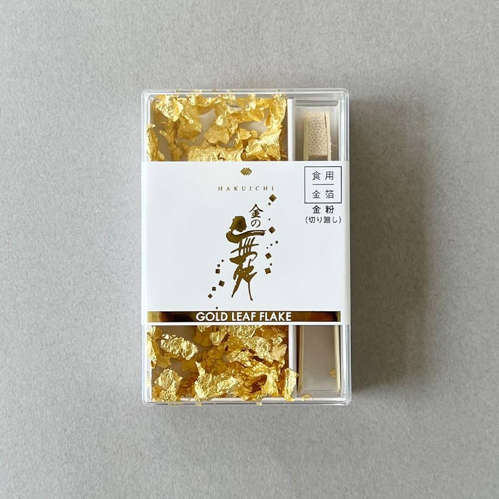 Amazon | 金の舞 金沢箔一 食用金箔 金粉 内容量 0.05g 切り廻し(竹箸