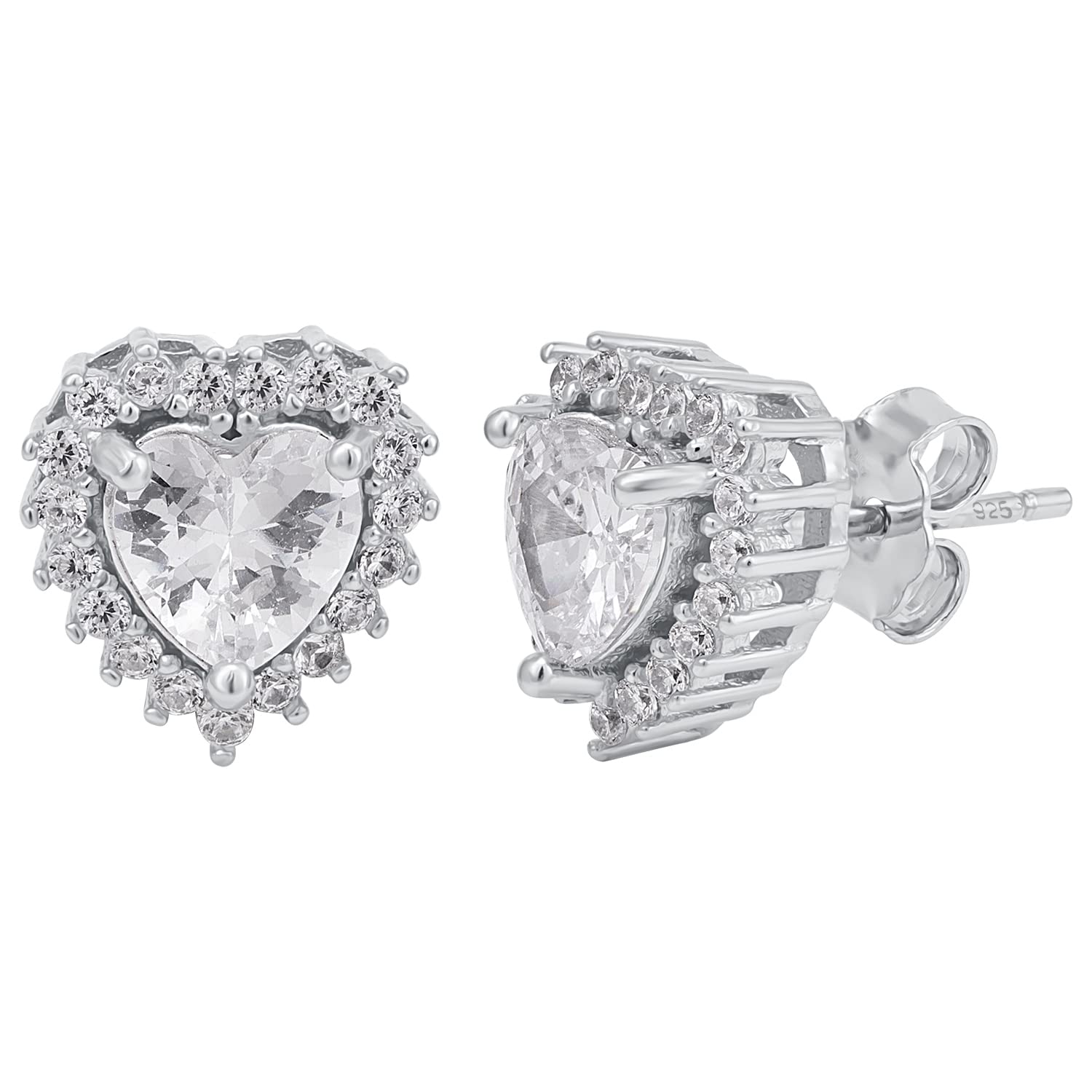 Pissara Delightful 925 Sterling Silver Valentine Day Gift Cubic Zirconia Earrings For Women And Girls|with Authenticity Certificate, 925 Stamp & 6 Months Warranty (E104592) (B0BJ2Z944D) Amazon Price History, Amazon Price Tracker