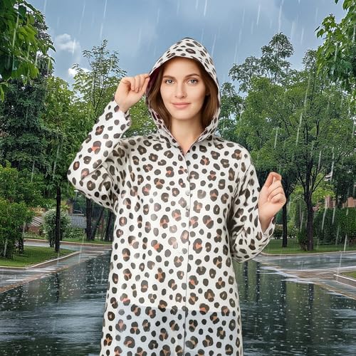 FZSECRIU 2 Stück regencape leo,regenponcho damen,regenponcho festival,regenmantel damen wasserdicht,regencape damen,regenmantel