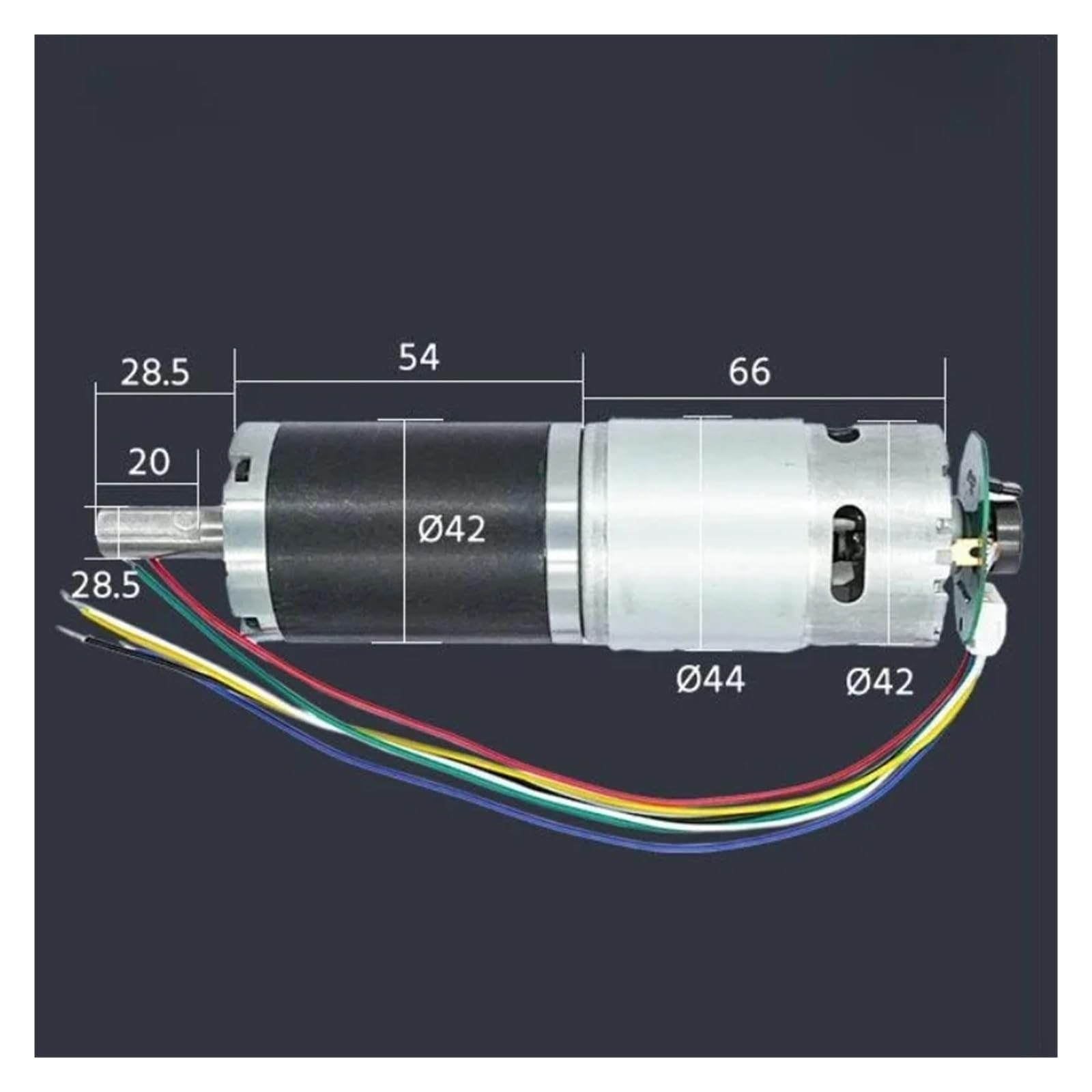 Motoriduttore DC planetario 42-775 con motore elettrico 24V ad ingranaggi silenziosi ad alta potenza Encoder 12V(1621rpm,12V)