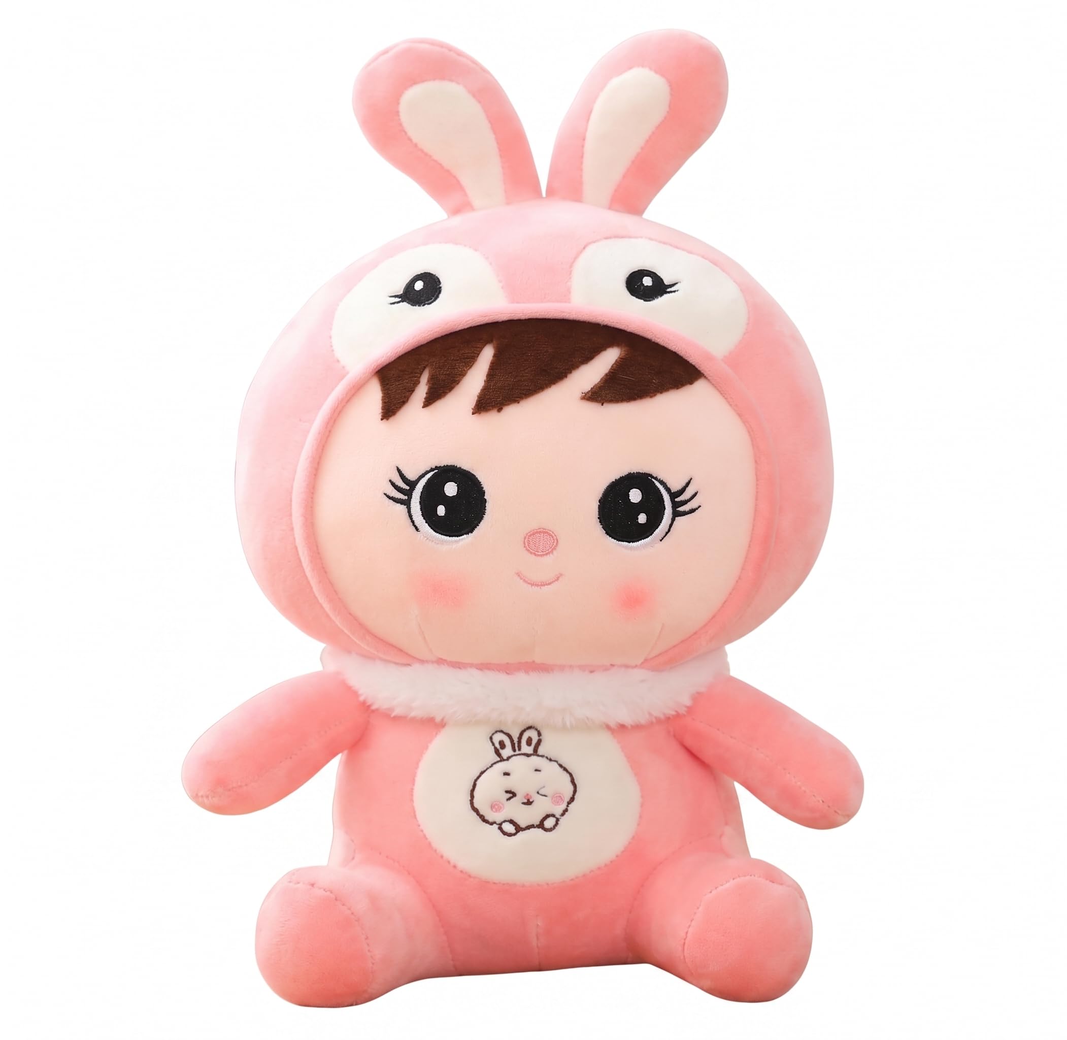 Cute Pink Bunny Soft Toy Doll for Kids(30 cm) | Super Soft Plush Teddy with Bunny Costume | Huggable Stuffed Toy for Baby Girls | Birthday & Gift Item-image-20