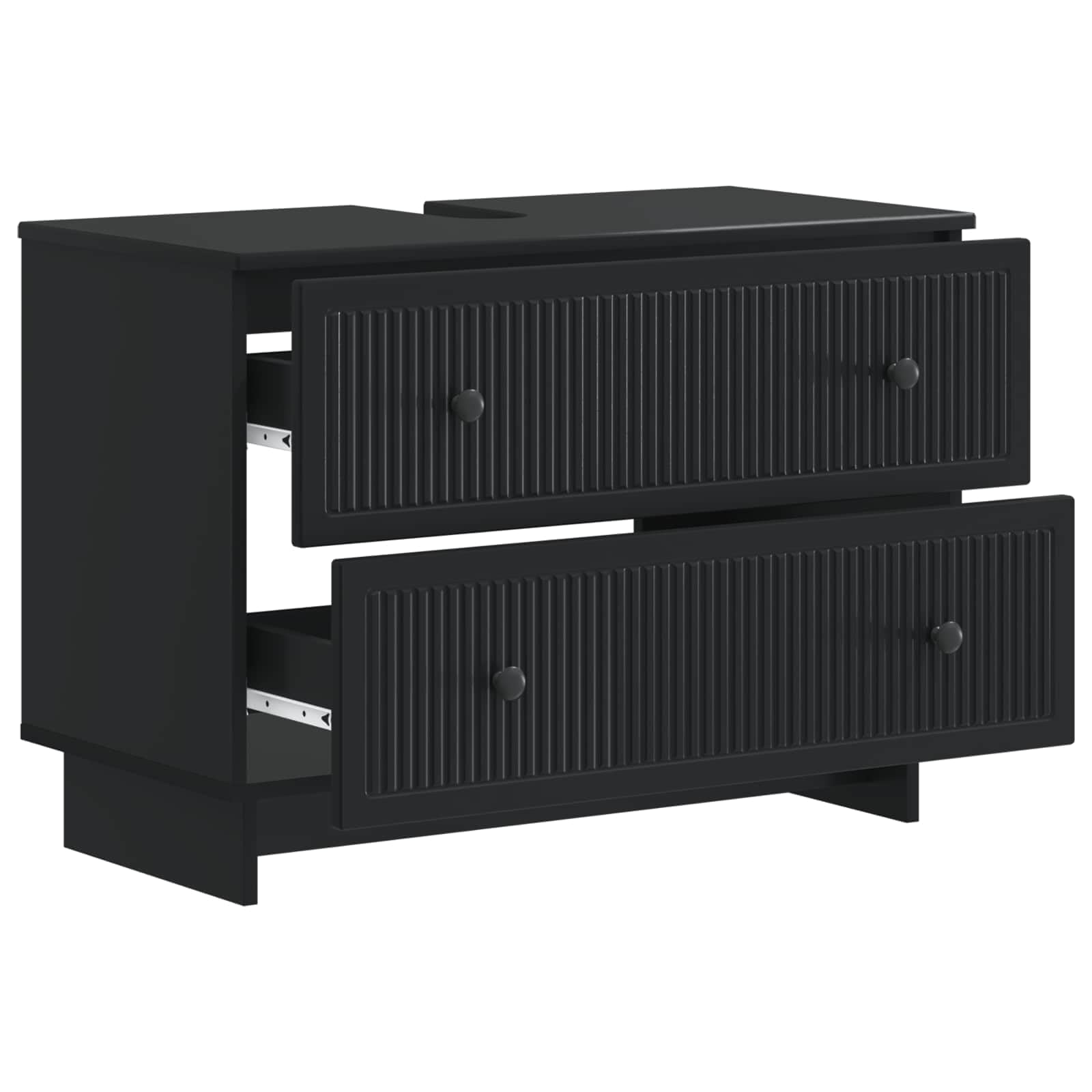 Mobile Lavabo Bagno EDE Nero 82 x 41 x 59 cm in Legno Ingegnerizzato