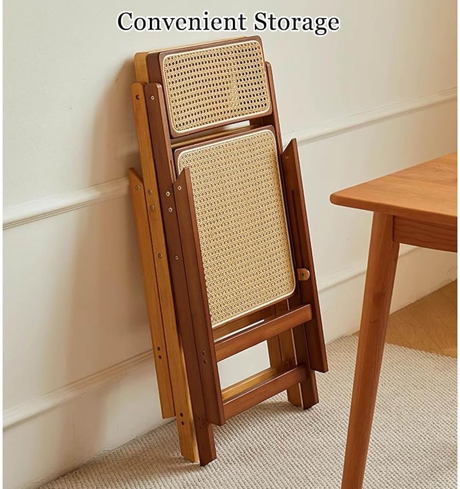 Silla plegable de madera con respaldo, asiento plegable portátil para camping, comedor al aire libre, conferencias, multiusos