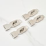 4 Inch Door Locks Hasp Latch, Stainless Steel Padlock Safety Packlock Clasp Hasp Lock Latch for External Doors Window Shed Closet Cabinet Pet Cage