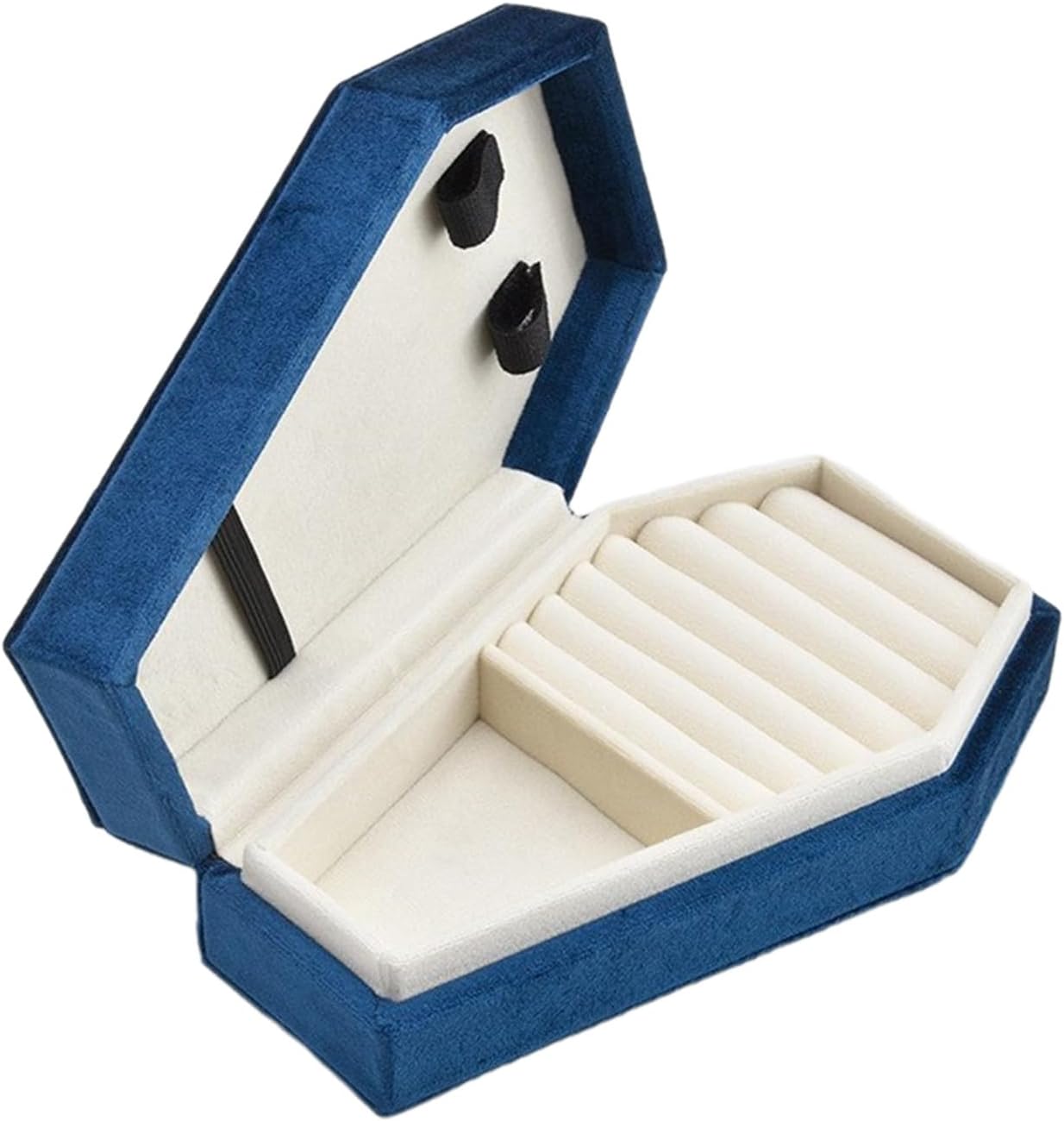 NUEAYMS Portable Coffin Shape Jewelry Box Lightweight Earrings Necklace Jewelry Organizer Display Box Gifts for Girls Women
