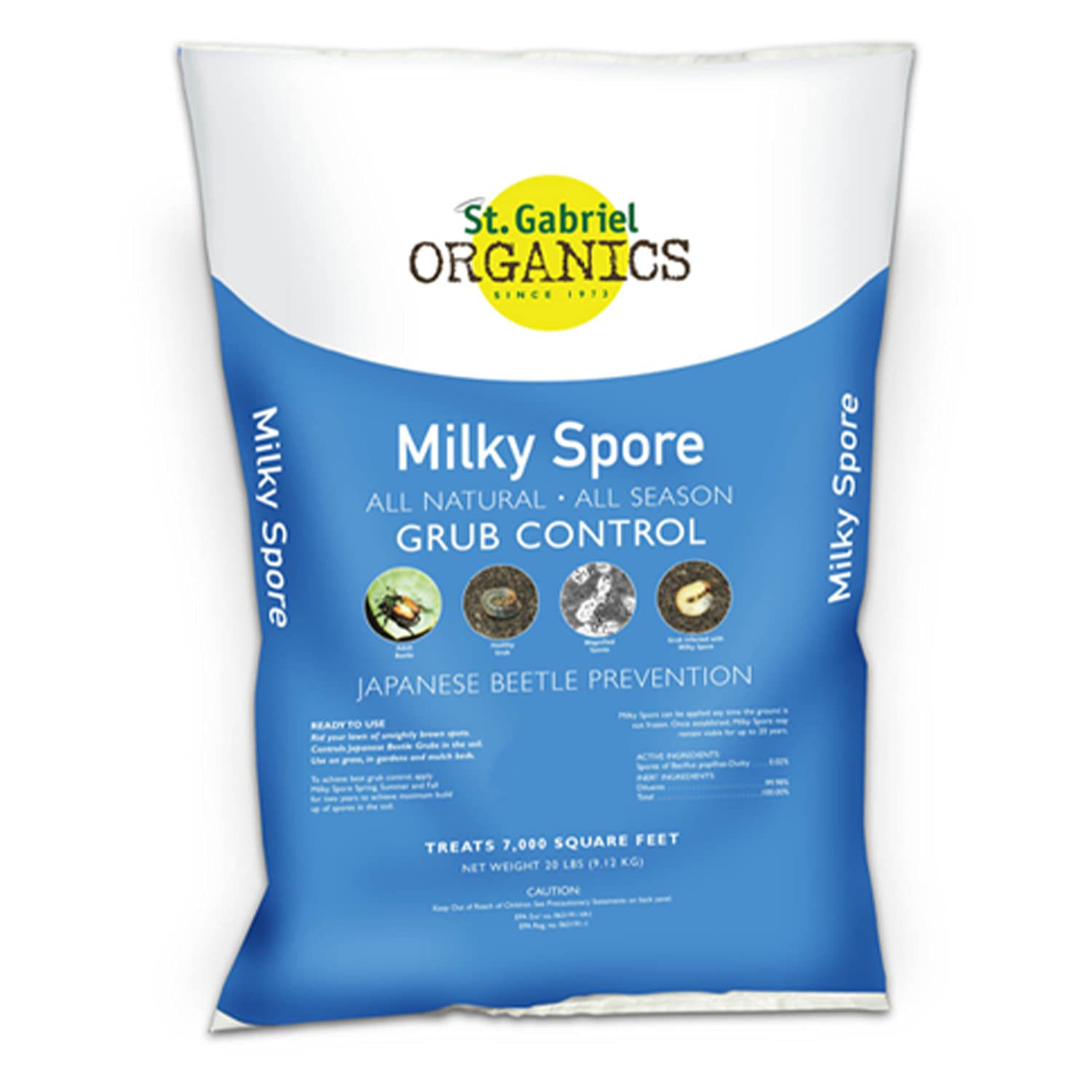 St. Gabriel Laboratories Organics Milky Spore Grub Control Mix Pest Controller, 2 Pack