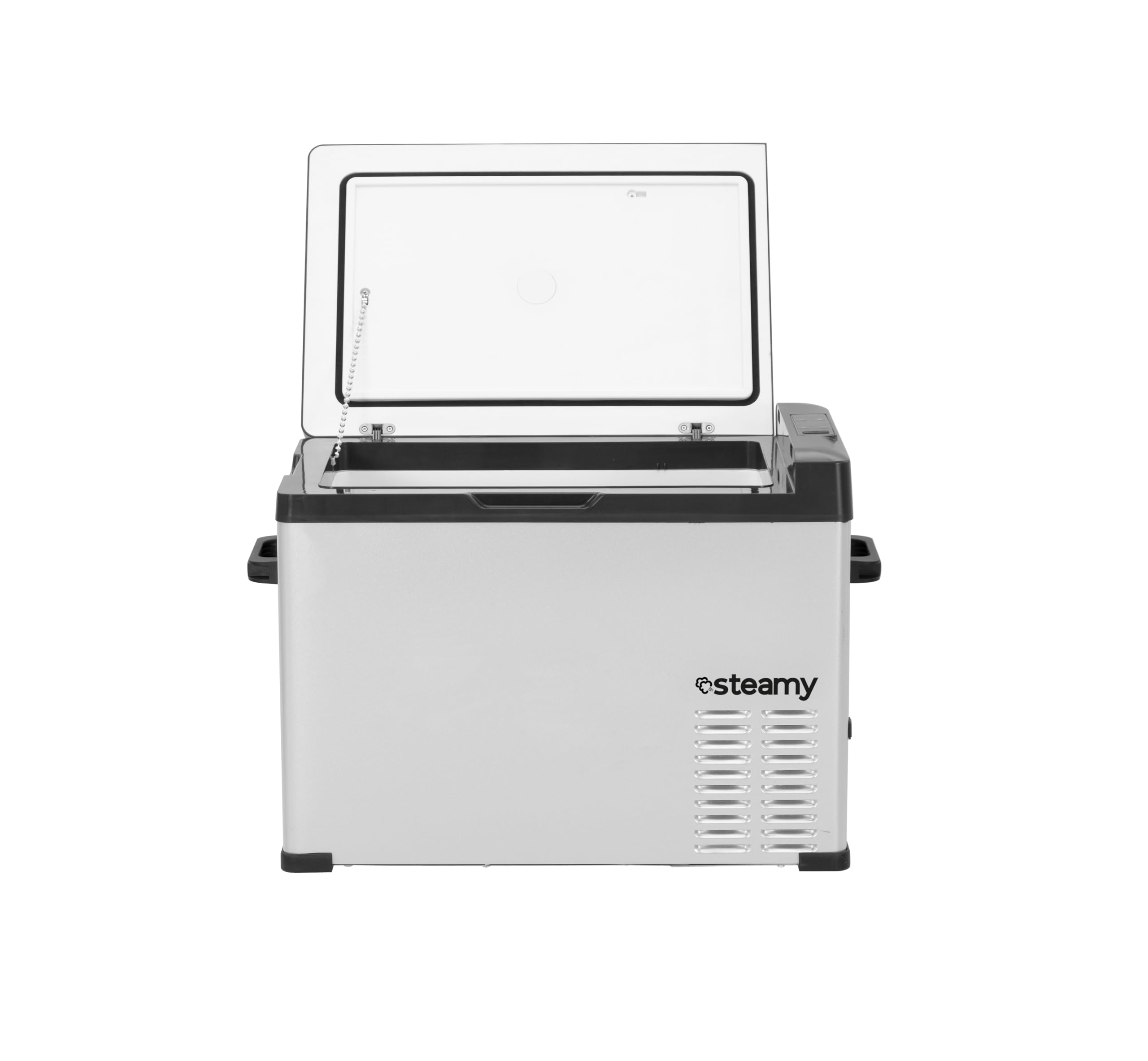 Steamy-E Single Zone 40, Elektrische Kompressor-Kühlbox, 36 Liter, Silber
