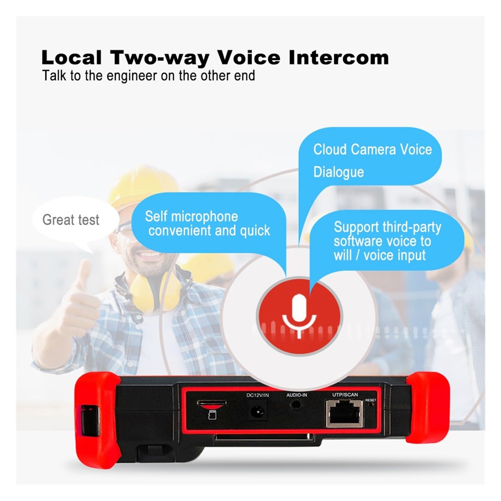 Monitor testowy CCTV, Tester Wideo Wi-Fi, Tester CCTV IP/Tester IPC 4-calowy Ekran Dotykowy Z Obsługą CVBS Test Kamery Analogowej AHD/CVI/TVI Ze Znacznikiem Kabla(IPC-1910 Plus)