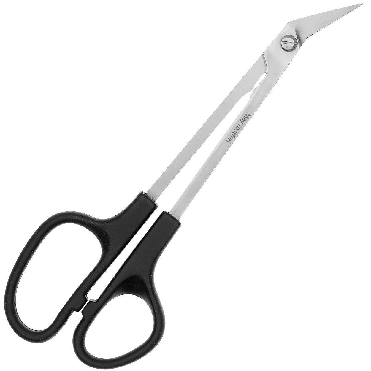 May Ciseaux Pédicure à Long Manche pour Seniors – Ciseaux à Ongles de Pieds avec Micro-denture Antidérapante & Grandes Poignées pour Ongles Épais, Acier Inoxydable, 17,5 cm